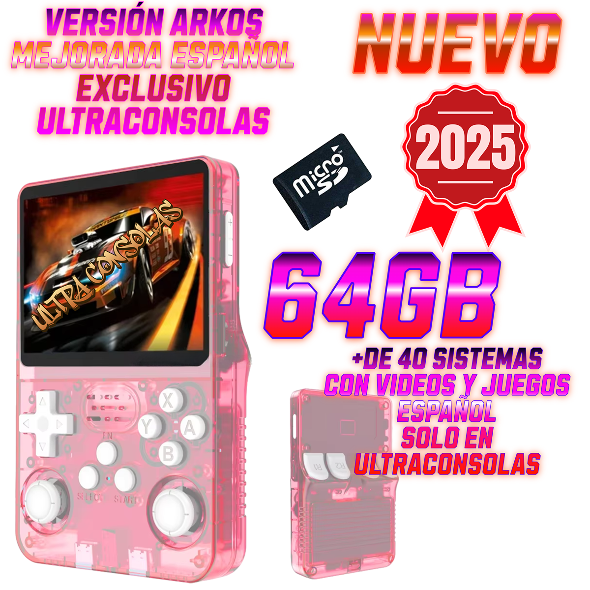 Consola R36s  64gb Rosa